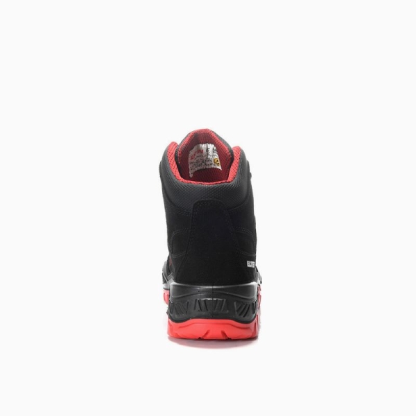 ELTEN-S3-Sicherheitsschn�rstiefel, QUENTIN black-red Mid, ESD, schwarz-rot
