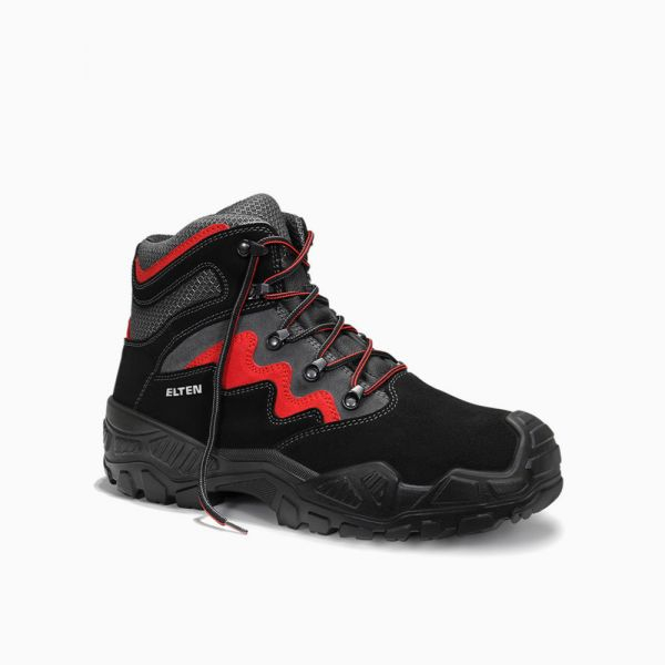ELTEN-S3-Sicherheitsstiefel, MICK black-red Mid, ESD, schwarz-rot