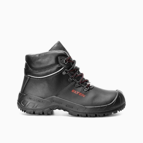 ELTEN-S3-Schn�rstiefel, Sicherheits-Arbeits-Berufs-Schuhe, Hochschuhe, LAURENZO  RUBBER MID ESD, schwarz