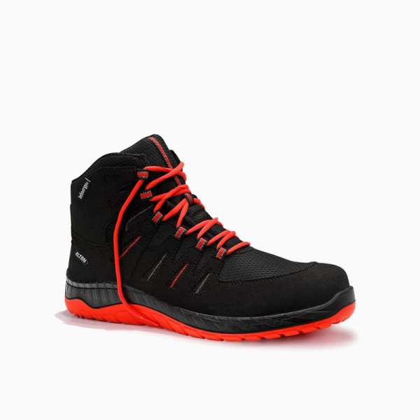 ELTEN Sicherheitsschnürstiefel, MADDOX Compo black-red Mid ESD S3S