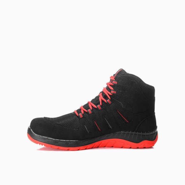 ELTEN Sicherheitsschn�rstiefel, MADDOX Compo black-red Mid ESD S3S