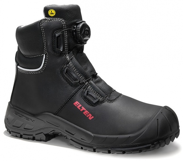 ELTEN-S3-SAFETY GRIP-Sicherheitshochschuhe, LAURENZO Boa Mid, ESD, schwarz