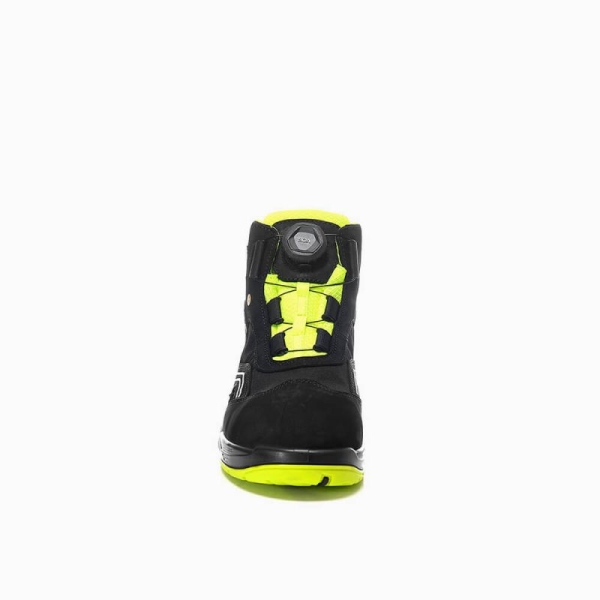 ELTEN-S2-Schn�rstiefel, Sicherheits-Arbeits-Berufs-Schuhe, Hochschuhe, AMBITION BOA MID, ESD, schwarz/gelb