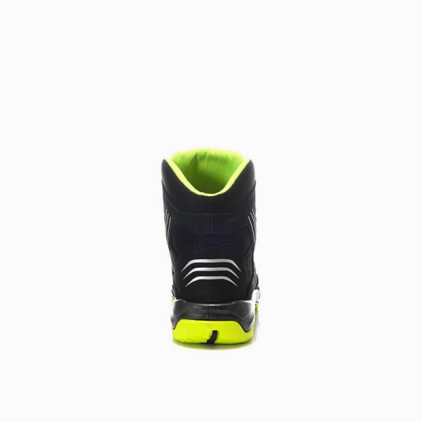 ELTEN-S2-Schn�rstiefel, Sicherheits-Arbeits-Berufs-Schuhe, Hochschuhe, AMBITION BOA MID, ESD, schwarz/gelb