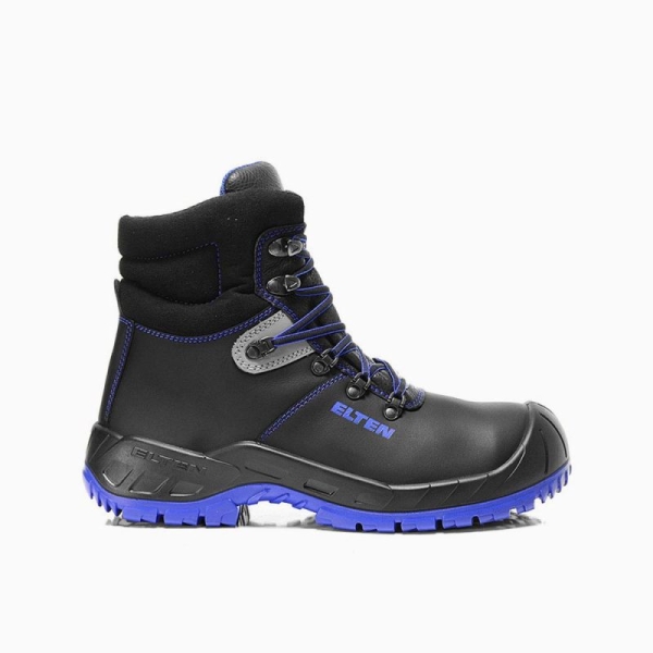 ELTEN-Schn�rstiefel, Sicherheits-Arbeits-Berufs-Schuhe, Hochschuhe, ALLESIO blue Mid, ESD, S3, schwarz/blau