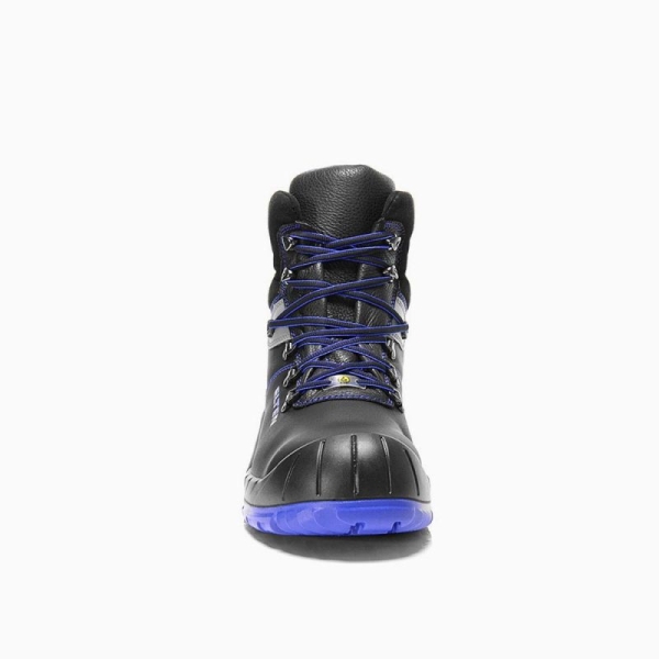 ELTEN-Schn�rstiefel, Sicherheits-Arbeits-Berufs-Schuhe, Hochschuhe, ALLESIO blue Mid, ESD, S3, schwarz/blau