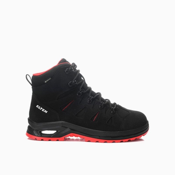 ELTEN-S3S-Sicherheitsstiefel, RIWEMO XXP GTX black-red Mid ESD S3S WR CI