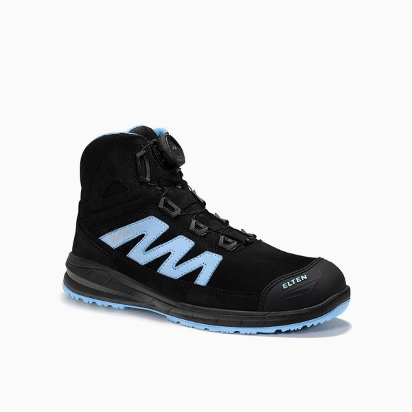 ELTEN-S3 Sicherheitshochschuhe, MARTEN XXSports Pro BOA black-blue Mid, ESD, schwarz/blau
