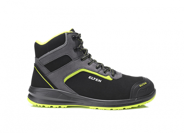 ELTEN-S3 Sicherheitshochschuhe, LOAN XXSports Pro black-lime Mid, ESD, schwarz/lime