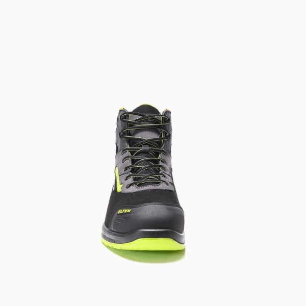 ELTEN-S3 Sicherheitshochschuhe, LOAN XXSports Pro black-lime Mid, ESD, schwarz/lime