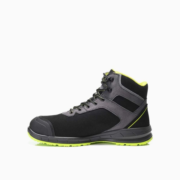 ELTEN-S3 Sicherheitshochschuhe, LOAN XXSports Pro black-lime Mid, ESD, schwarz/lime