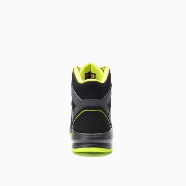 ELTEN-S3 Sicherheitshochschuhe, LOAN XXSports Pro black-lime Mid, ESD, schwarz/lime