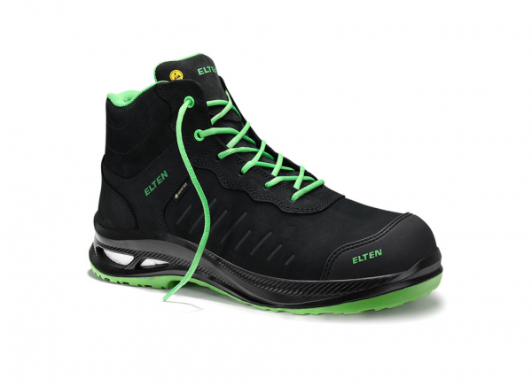 ELTEN-S3-Sicherheitsstiefel, STEWART XXG Pro GTX black-green Mid ESD S3 HI CI
