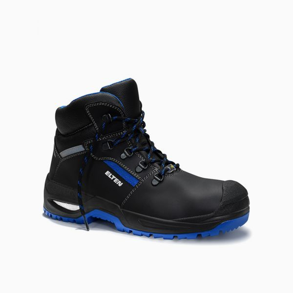 ELTEN-S3-Sicherheitshochschuhe, LEONARDO XXSG black-blue Mid ESD S3, schwarz/blau