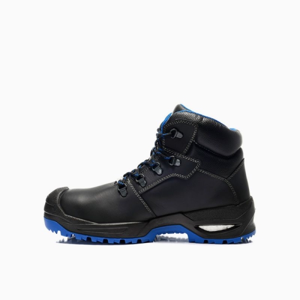 ELTEN-S3-Sicherheitshochschuhe, LEONARDO XXSG black-blue Mid ESD S3, schwarz/blau