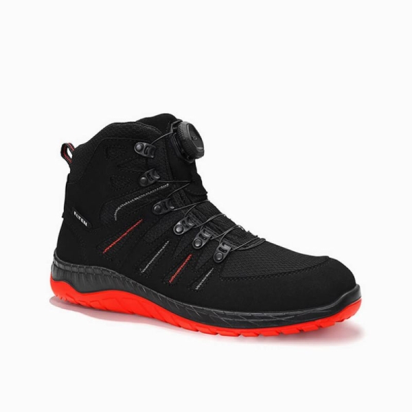 ELTEN-S3-Sicherheitsstiefel, MADDOX BOA® Mid, ESD, schwarz-rot