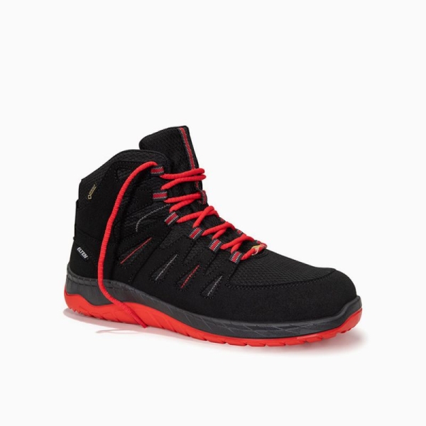 ELTEN-S3-Sicherheitsstiefel, MADDOX GTX W Mid, ESD, CI schwarz-rot