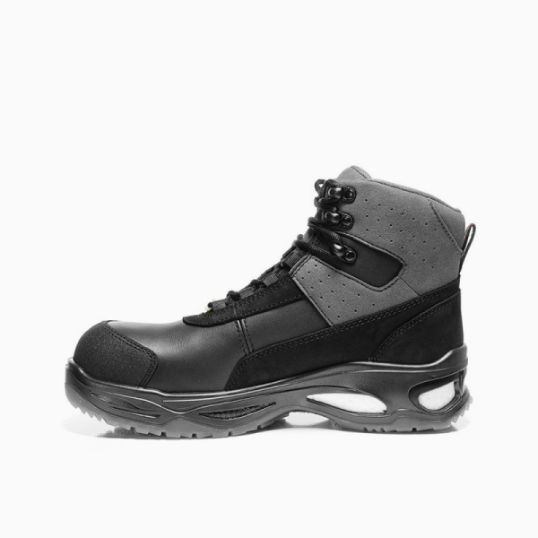 ELTEN-S3-Schn�rstiefel, Sicherheits-Arbeits-Berufs-Schuhe, Hochschuhe, MILES MID ESD, schwarz/grau