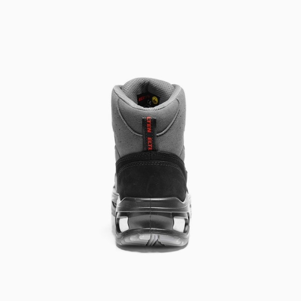 ELTEN-S3-Schn�rstiefel, Sicherheits-Arbeits-Berufs-Schuhe, Hochschuhe, MILES MID ESD, schwarz/grau