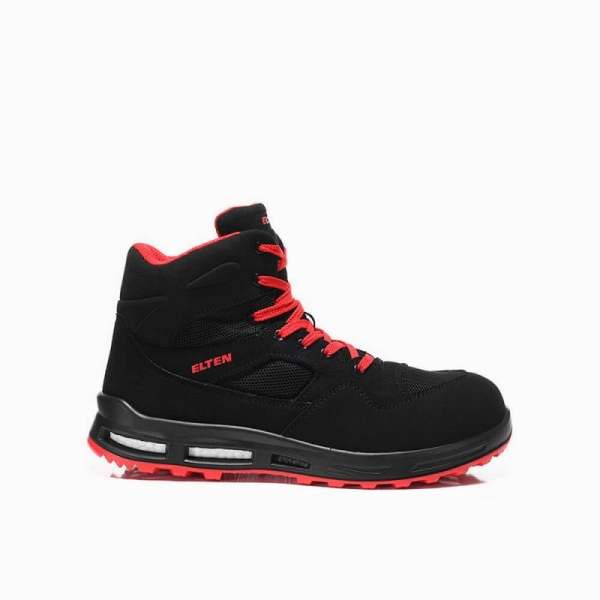 ELTEN-S1P-Schn�rstiefel, Sicherheits-Arbeits-Berufs-Schuhe, Hochschuhe, LAKERS XXT Mid, ESD, schwarz