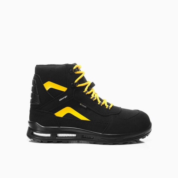 ELTEN-S2-CI-Winter-Sicherheits-Arbeits-Berufs-Schuhe, Winterstiefel, TIMOTHY GTX Mid, ESD, CI, schwarz/gelb