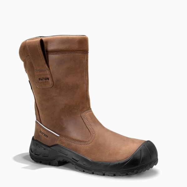ELTEN Sicherheitsschlupfstiefel (Form C), GAVIN GTX® brown High ESD S3S WR