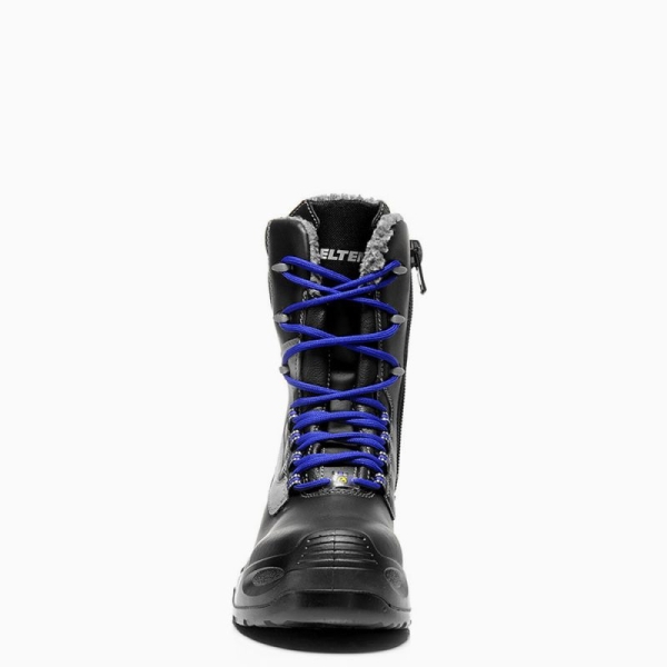ELTEN-S3-CI-Winter-Sicherheits-Arbeits-Berufs-Schuhe, Schn�rstiefel, JONTE HIGH ESD CI, schwarz/grau
