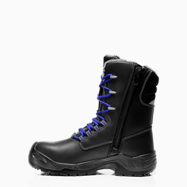 ELTEN-S3-CI-Winter-Sicherheits-Arbeits-Berufs-Schuhe, Schn�rstiefel, JONTE HIGH ESD CI, schwarz/grau