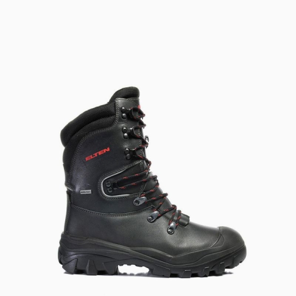 ELTEN-S3 CI-Schnittschutz-Sicherheits-Arbeits-Berufs-Schuhe, Winter-Schn�rstiefel, ARBORIST, GTX, schwarz