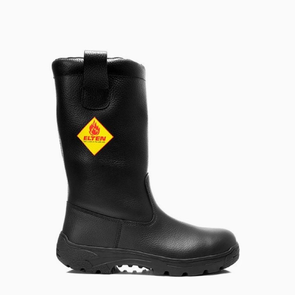 ELTEN-F2A-HI-Feuerwehr-Schlupf-Stiefel, MASTER, Form D, HI, schwarz