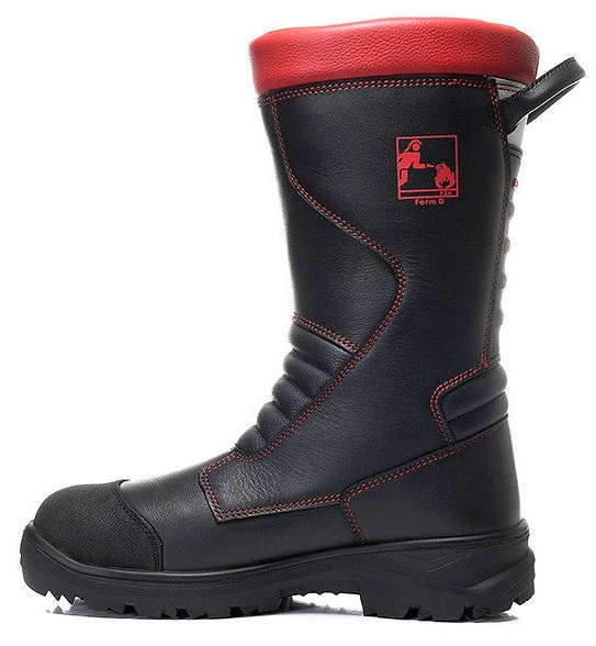 ELTEN-F2A-Feuerwehrschlupfstiefel, CLAY F2A, Form D,, HI3/HRO/SRC, schwarz