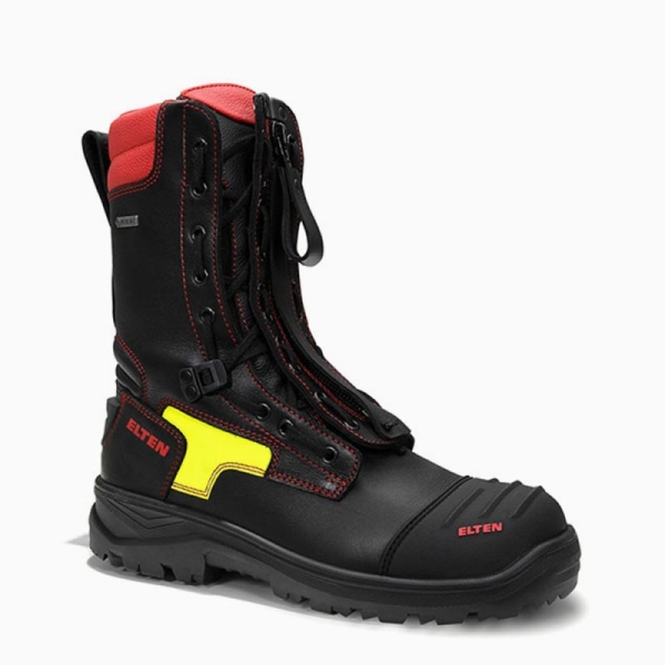 ELTEN-F2A-Feuerwehrschlupfstiefel, CURT GTX, Form C,, SRC, CI, HI, HRO, schwarz