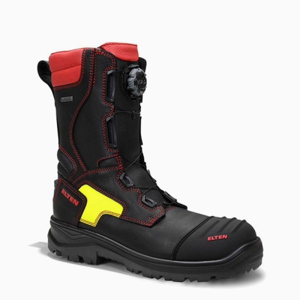 ELTEN-F2A-Feuerwehrschlupfstiefel, COLIN GTX BOA, Form C,, SRC, CI, HI, HRO, schwarz