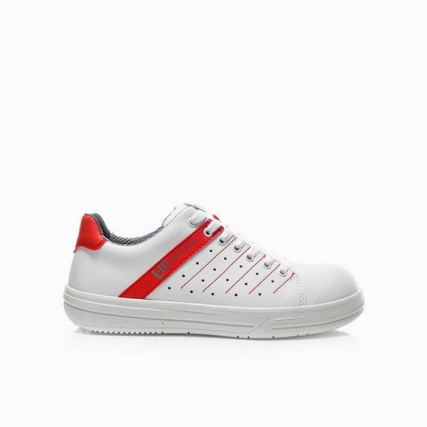 ELTEN-O1-Berufsschuhe, NORRIS WHITE-RED LOW, halbhoch, ESD, rot/wei�