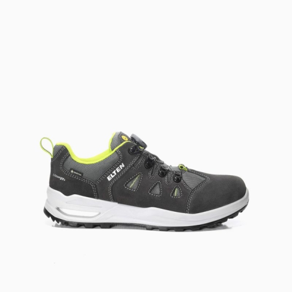 ELTEN-O2-Berufshalbschuh, RILEY XXF BOA GTX grey-lime Low ESD O2 WR CI