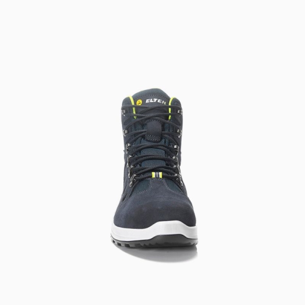 ELTEN-Berufsstiefel RILEY XXF GTX blue-lime Mid ESD O2 WR CI