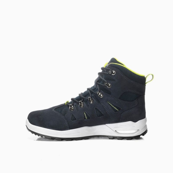 ELTEN-Berufsstiefel RILEY XXF GTX blue-lime Mid ESD O2 WR CI