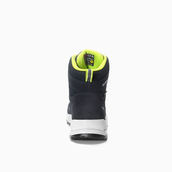 ELTEN-Berufsstiefel RILEY XXF GTX blue-lime Mid ESD O2 WR CI