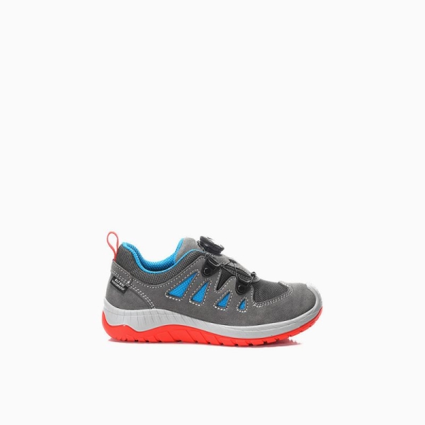 ELTEN-Halbschuhe MADDOX Kids Boa grey-red Low