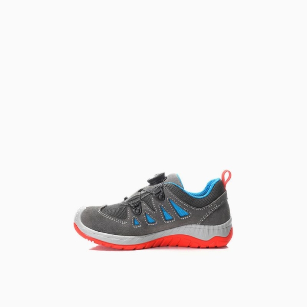 ELTEN-Halbschuhe MADDOX Kids Boa grey-red Low