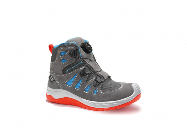 ELTEN-Stiefel MADDOX Kids Boa grey-red Mid