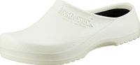 BIRKENSTOCK-PU-OB-Arbeits-Berufs-Clogs, Super Birki, wei