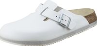 BIRKENSTOCK-Arbeits-Berufs-Leder-Pantoletten, Boston, (060134), wei 