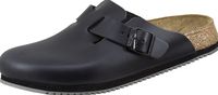 BIRKENSTOCK-Arbeits-Berufs-Leder-Pantoletten, Boston, (060194), schwarz 