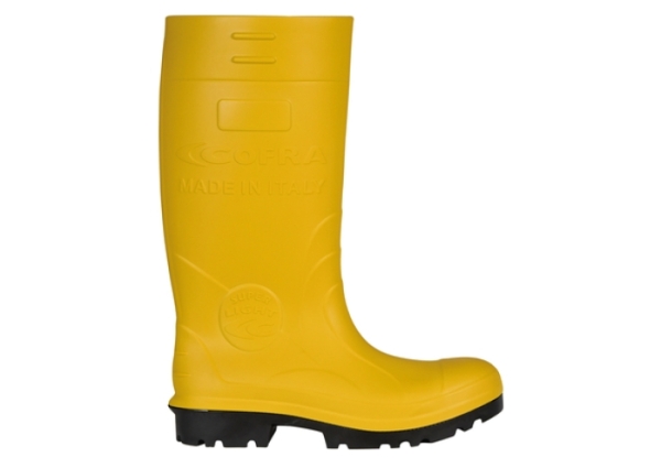 COFRA-CASTOR S5, CI, SRC, Sicherheits-Arbeits-Berufs-Gummi-Stiefel, gelb