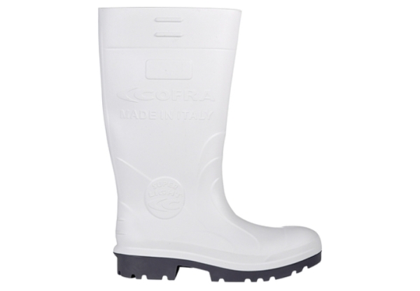 COFRA-GALAXY, S5, CI, SRC, Sicherheits-Arbeits-Berufs-Gummi-Stiefel, weiß