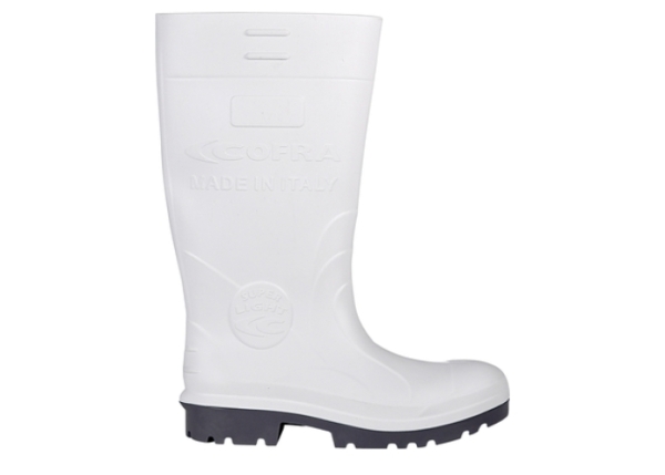 COFRA-GALAXY, S4, CI, SRC, Sicherheits-Arbeits-Berufs-Gummi-Stiefel, weiß
