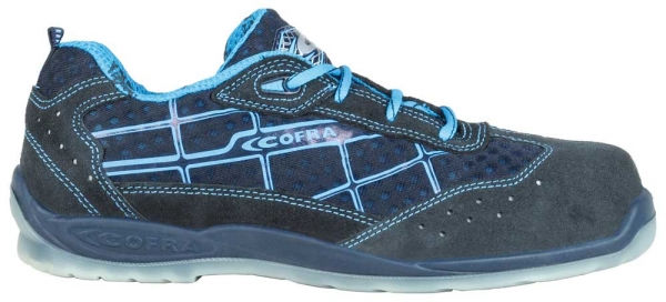 COFRA-DIRAC S1P SRC, Sicherheits-Arbeits-Berufs-Schuhe, Halbschuhe, blau