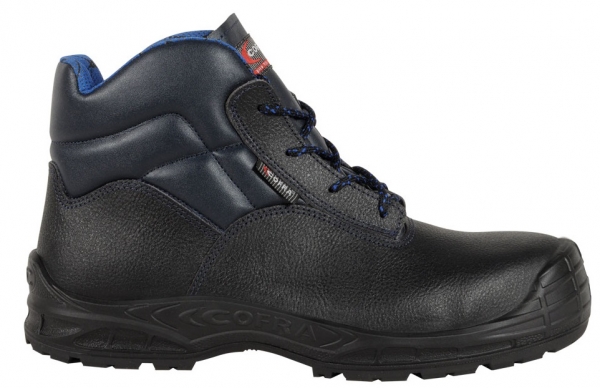 COFRA-S3-Sicherheitsschuhe, LUGANO BLUE UK, SRC, hoch, schwarz/blau