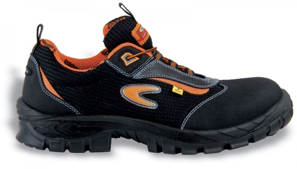 COFRA-AEGIR S1 P ESD SRC, Sicherheitshalbschuhe, schwarz/orange